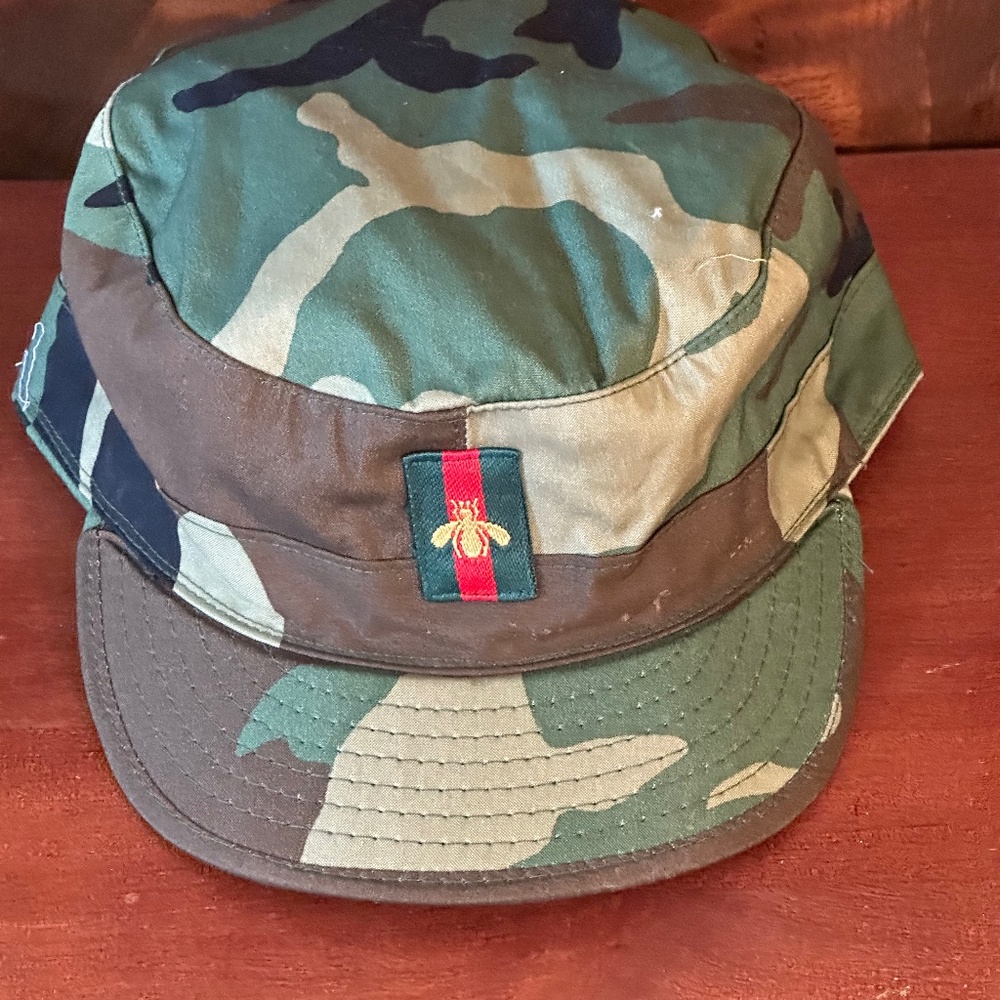 Designer Inspired Camo Military Hat